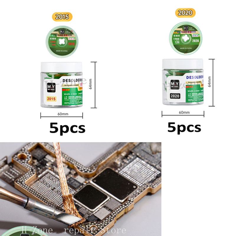 Solder Wick Braid - YCS M.Y 5 قطع جديلة مزيل