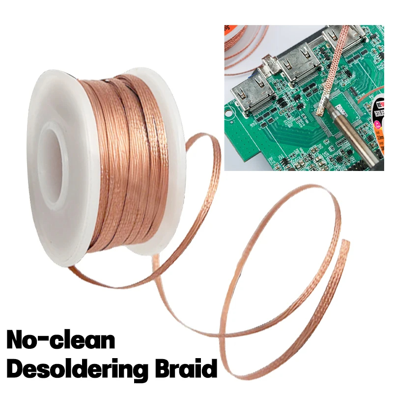 Solder Wick Braid - سلك لحام نحاسي 1.5/3/6/10 متر، شريط