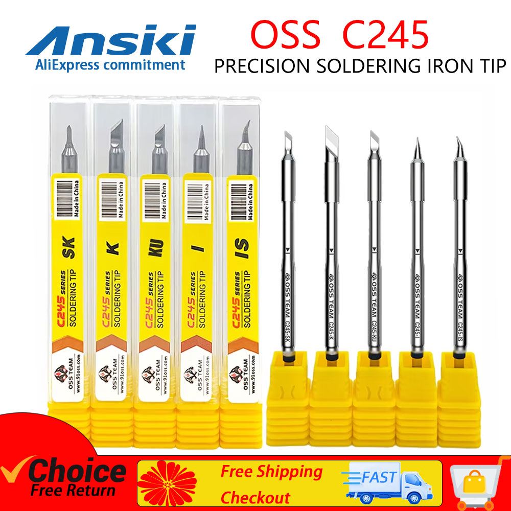 Electronics Repair Kit With Soldering Iron - رأس لحام OSS C245، طقم إصلاح