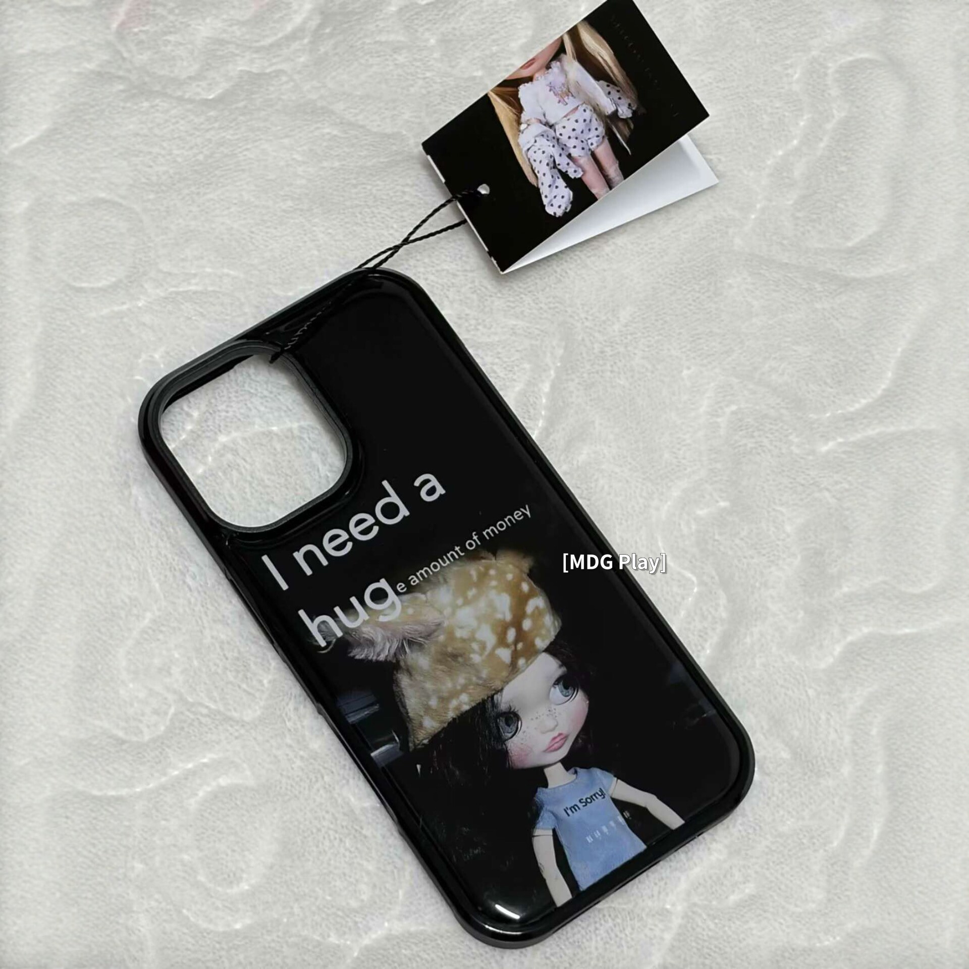 Back Cover Adhesive - غطاء خلفي للهاتف بتصميم دمية كورية