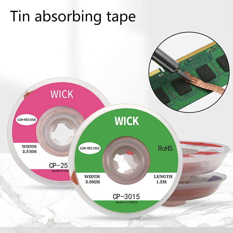 Solder Wick Braid - مزيل جديلة شبكة إزالة اللحام ،