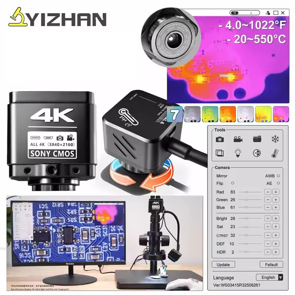 Electronic Repairing - كاميرا مجهر حراري YIZHAN بدقة 256*192