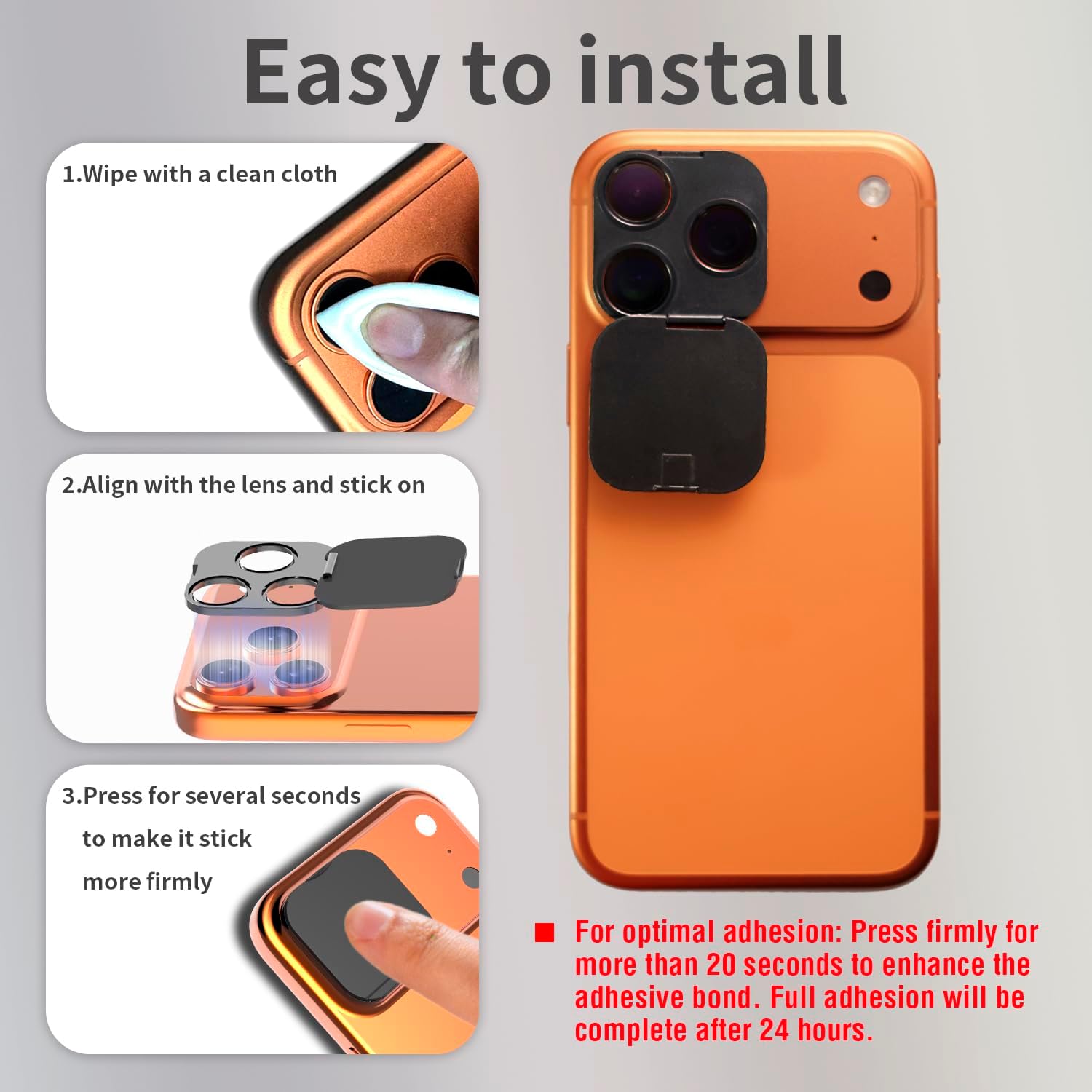 غطاء عدسة كاميرا الهاتف للخصوص - مراجعة Back Cover Adhesive وسعره