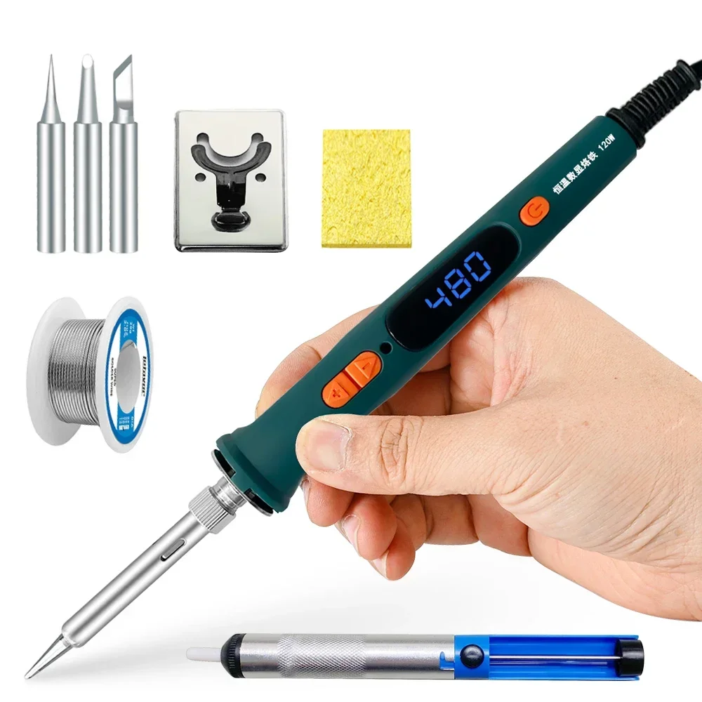 120 واط/150 واط الرقمية الكهرب - مراجعة Electronics Repair Kit With Soldering Iron وسعره