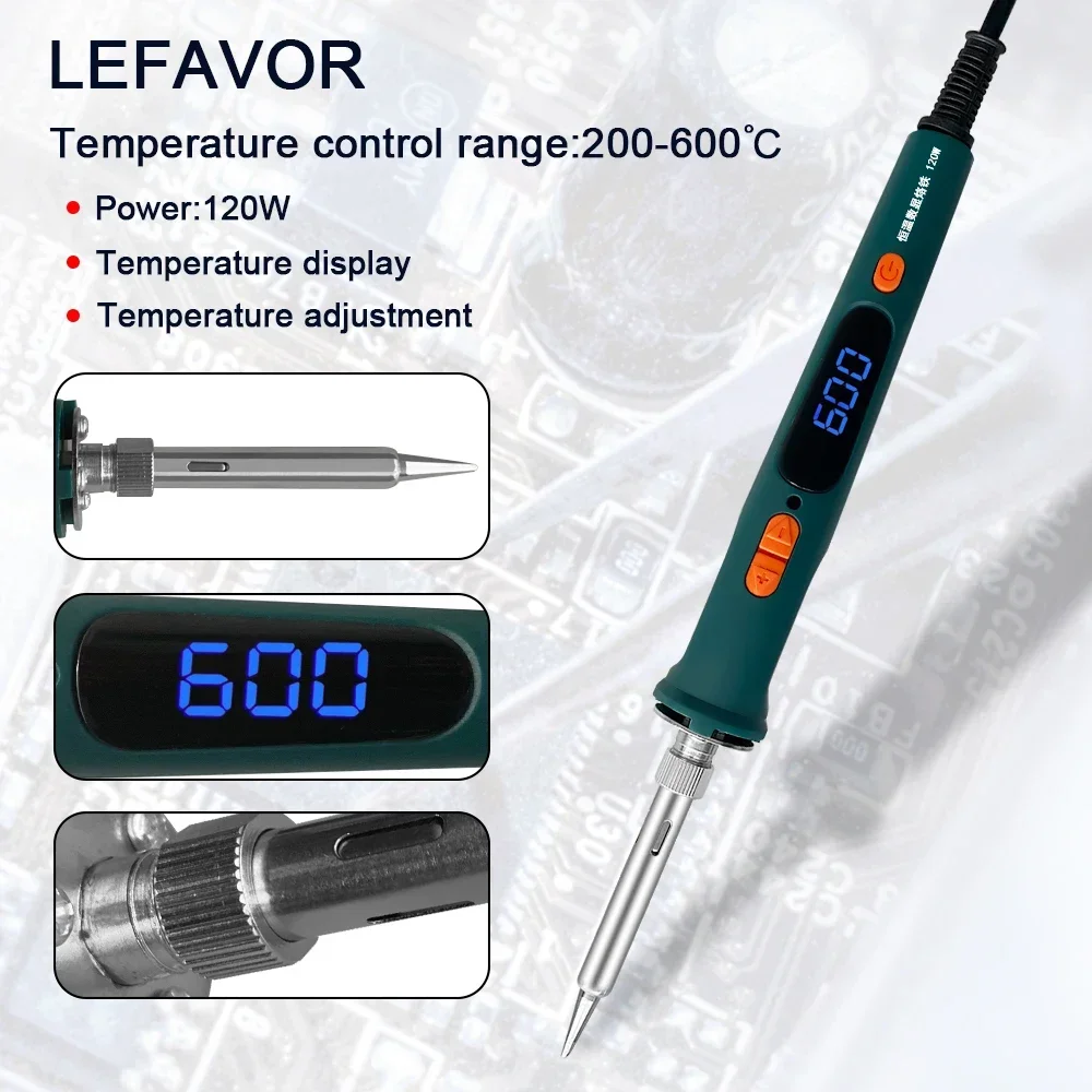 120 واط/150 واط الرقمية الكهرب - مراجعة Electronics Repair Kit With Soldering Iron وسعره