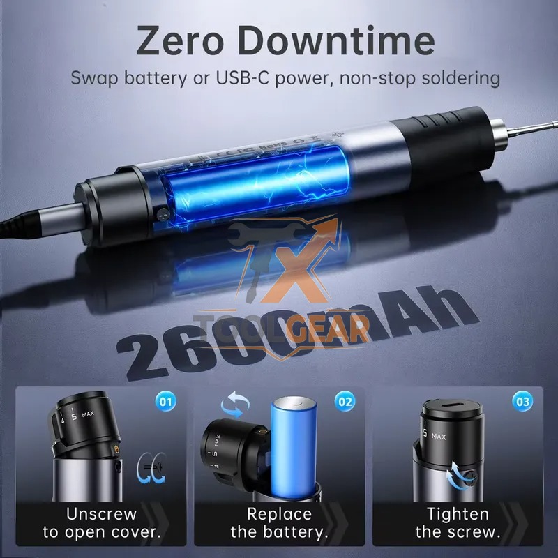 طقم لحام لاسلكي HS-03 مع رؤوس  - مراجعة Electronic Repairing وسعره