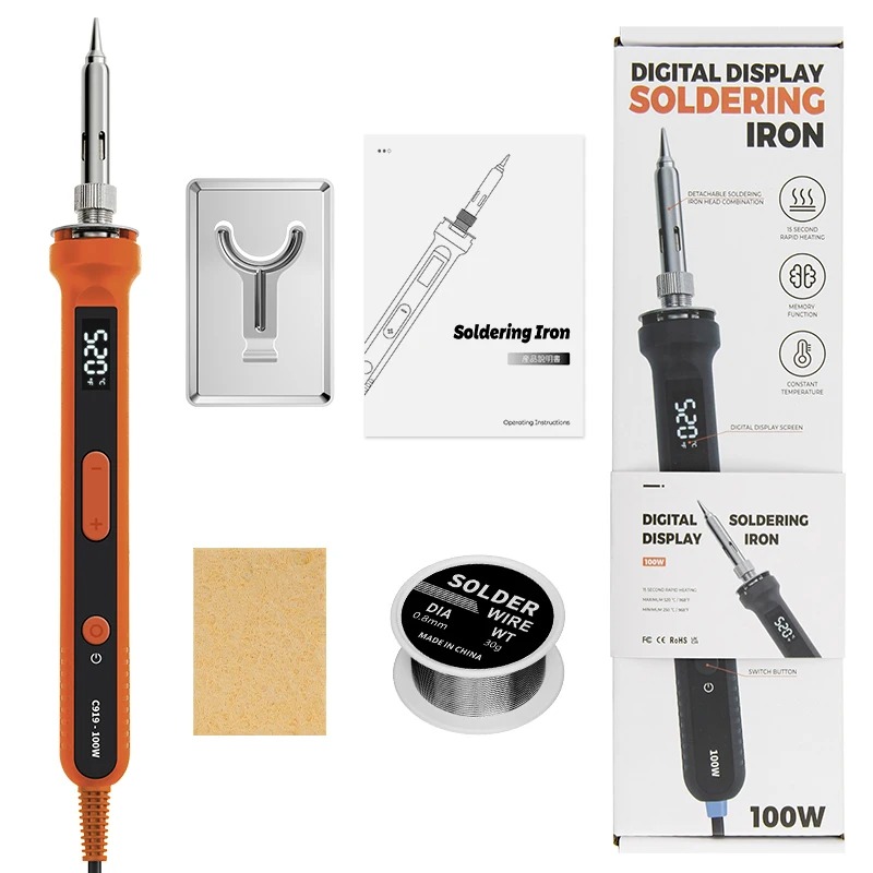 طقم كاوية لحام كهربائية رقمية  - مراجعة Electronics Repair Kit With Soldering Iron وسعره