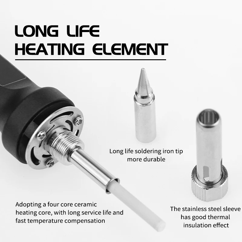 طقم كاوية لحام كهربائية رقمية  - مراجعة Electronics Repair Kit With Soldering Iron وسعره