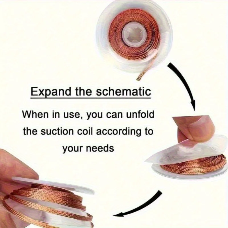 1.5 متر ديسولديرينغ جديلة الشر - مراجعة Solder Wick Braid وسعره