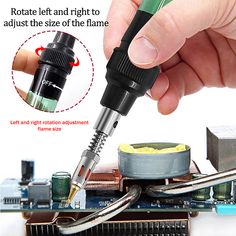 طقم لحام محمول، قلم لحام غاز ا - مراجعة Electronics Repair Kit With Soldering Iron وسعره