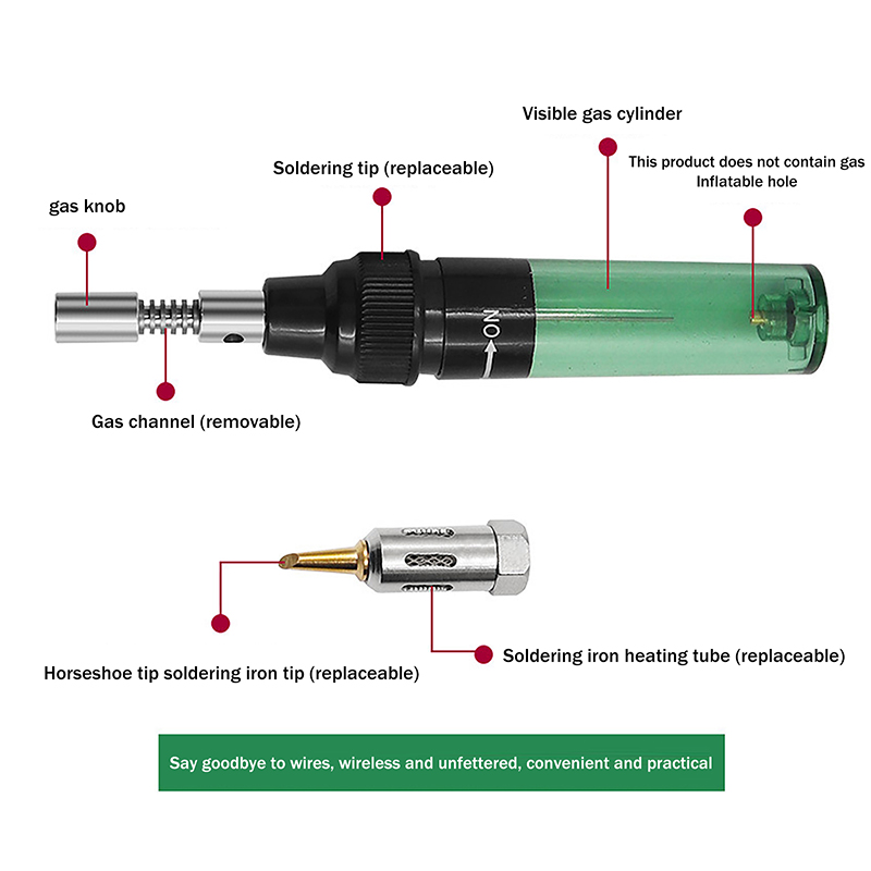 طقم لحام محمول، قلم لحام غاز ا - مراجعة Electronics Repair Kit With Soldering Iron وسعره